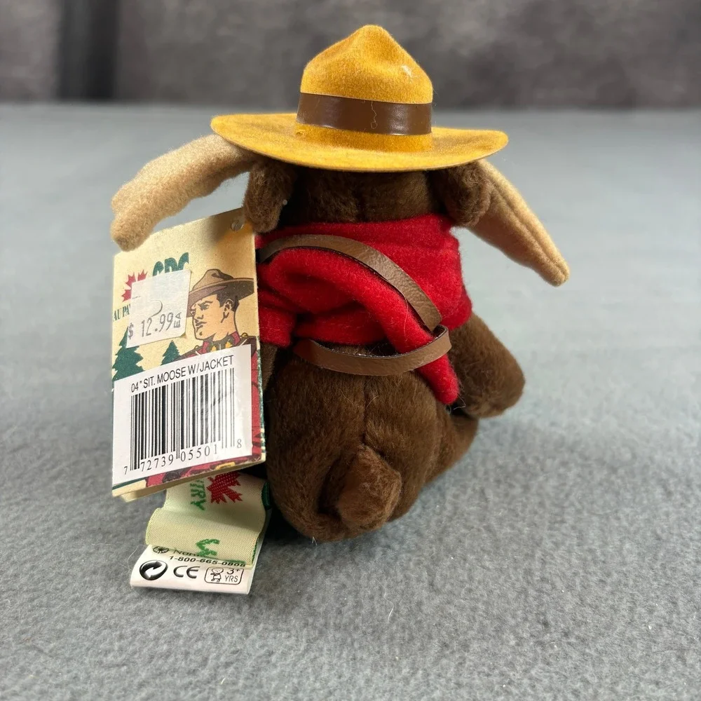 RCMP Country Plush Moose 4 inch Sitting Mountie Canada Souvenir‎ NWT